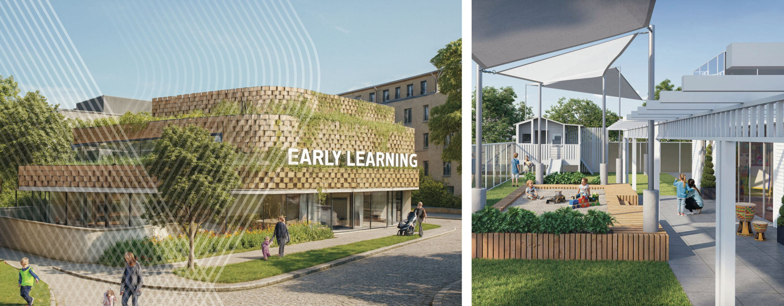 Professional childcare centre exterior with playground and modern design, representing Mollard Property Group’s purpose-built childcare leasing services that align property opportunities with operators’ growth and vision