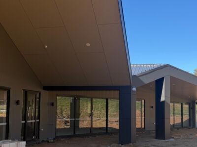 Childcare centre construction in Cowra nearing completion, with external painting finished and final works underway.