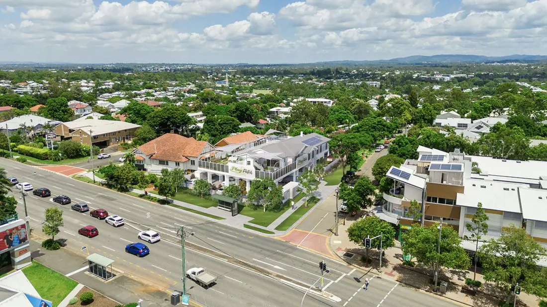 Aerial of childcare development site