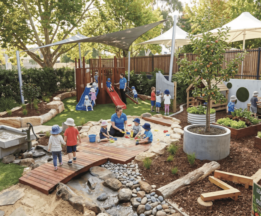Nature-based outdoor play area
