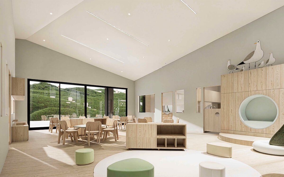 Open-plan learning space at the CECS Cowra Early Childhood Centre with furnishings and natural light.