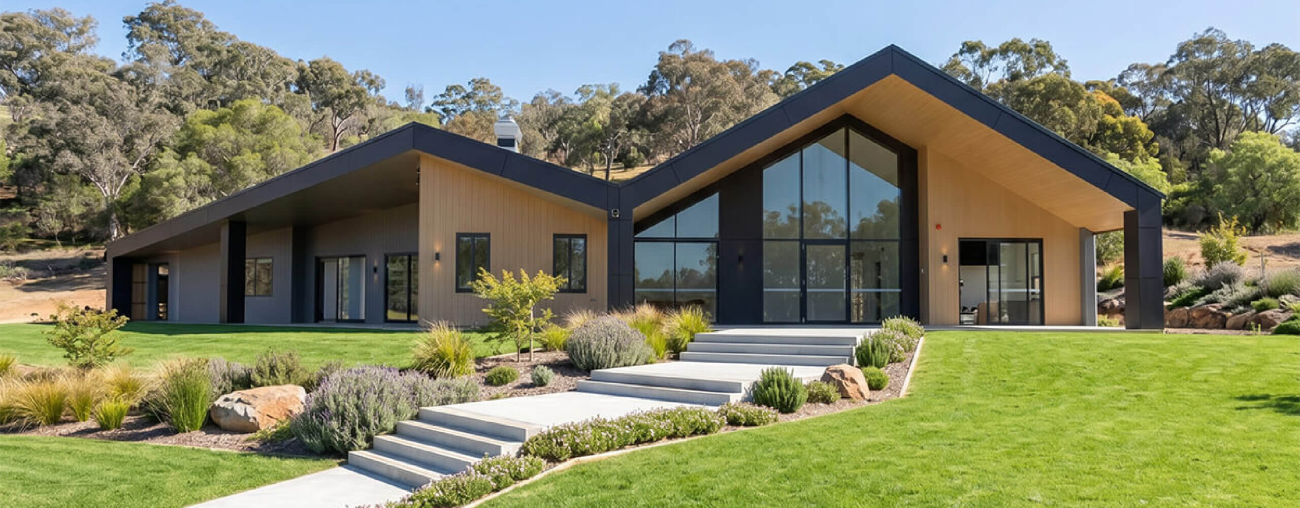 Cowra Early Childhood Services preschool facility facade nearing completion in Cowra, NSW.